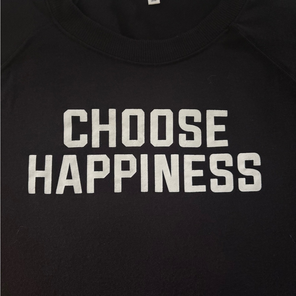 Workshop Republic Clothing “Choose Happiness” black long sleeve sweatshirt.❣️ - Picture 2 of 5